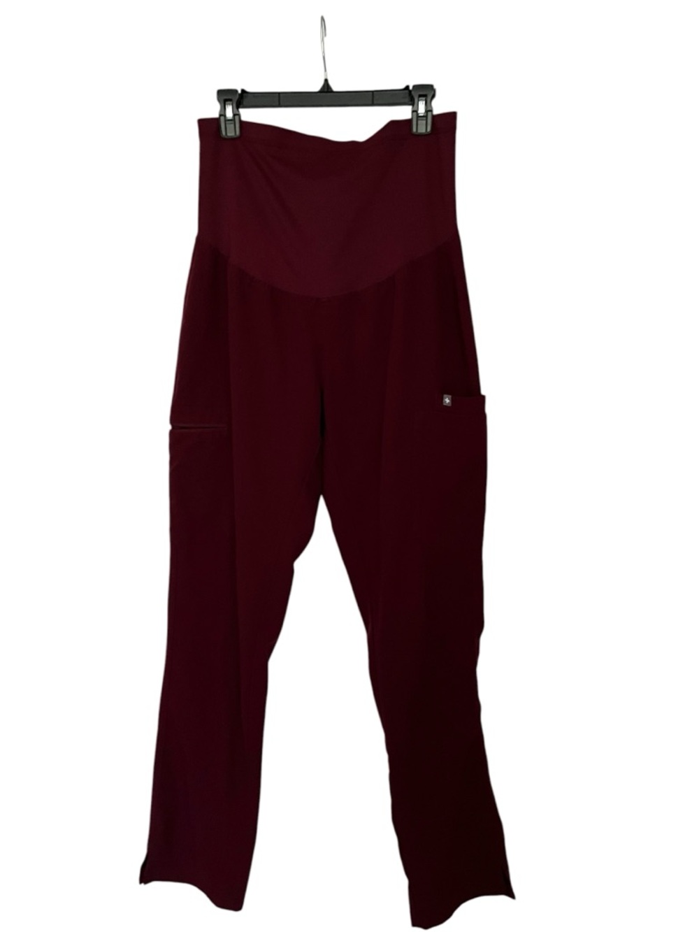 Figs maternity scrub pants maroon